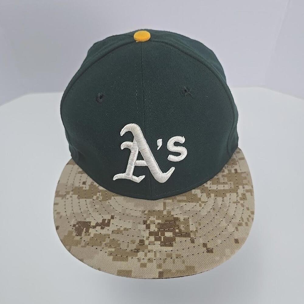 Oakland Athletics 2015 Memorial Day Hat New Era 59fifty Size 7 1/8 MLB Camo